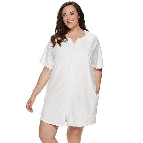 Plus Size Croft & Barrow® Embossed French Terry Robe