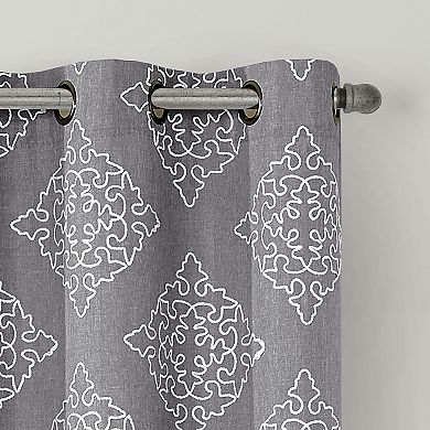 Sonoma Goods For Life™ Chenille 2-pack Medallion Embroidered Window Curtains