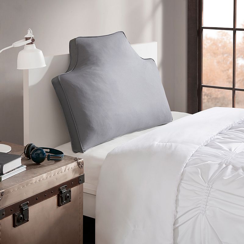 Intelligent Design Cotton Canvas Oversized Headboard Throw Pillow, Grey, St