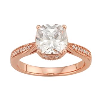 Lily & Lace 14k Rose Gold Over Bronze Cubic Zirconia Ring