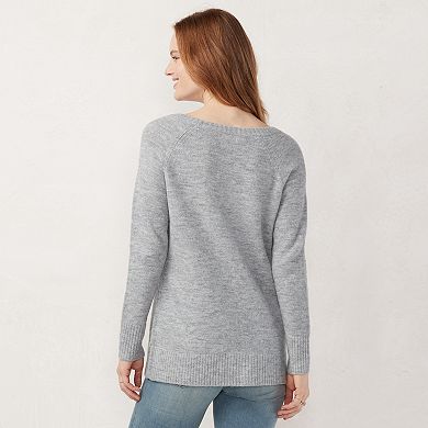 Women's LC Lauren Conrad Graphic Crewneck Tunic Sweater
