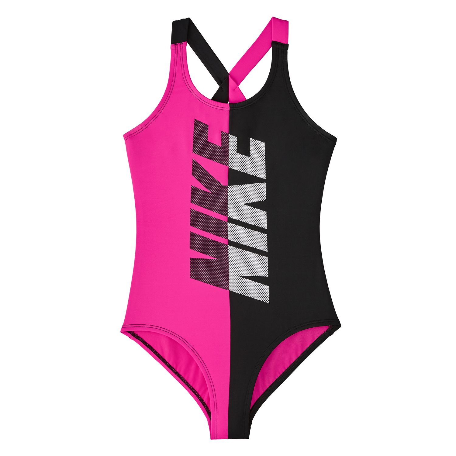 pink and black swimsuit