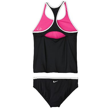 Girls 7-16 Nike Racerback Tankini Top & Bottoms Swimsuit Set