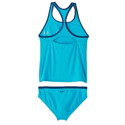 Girls 7-16 Nike Racerback Tankini Top Bottoms Swimsuit Set
