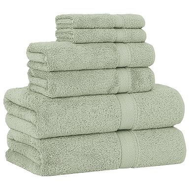 Linum Home Textiles 6-piece Turkish Cotton Sinemis Terry Bath Towel Set