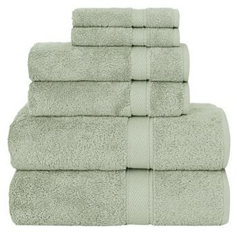 Linum Home Textiles 6 pc Turkish Cotton Sinemis Terry Bath Towel Set