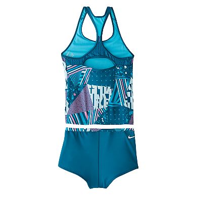 Girls 6-20 Nike Mashup Tankini Top & Shorts Swimsuit Set