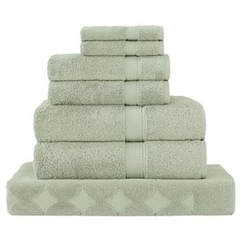 Linum Home Textiles 7 pc Turkish Cotton Sinemis Terry Bath Towel Set