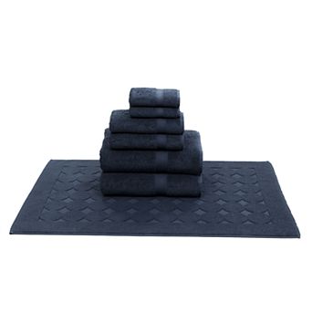 Linum Home Textiles 7 pc Turkish Cotton Sinemis Terry Bath Towel Set