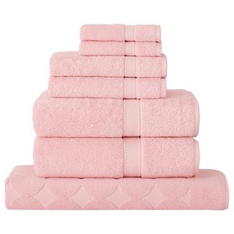 Linum Home Textiles 7 pc Turkish Cotton Sinemis Terry Bath Towel Set
