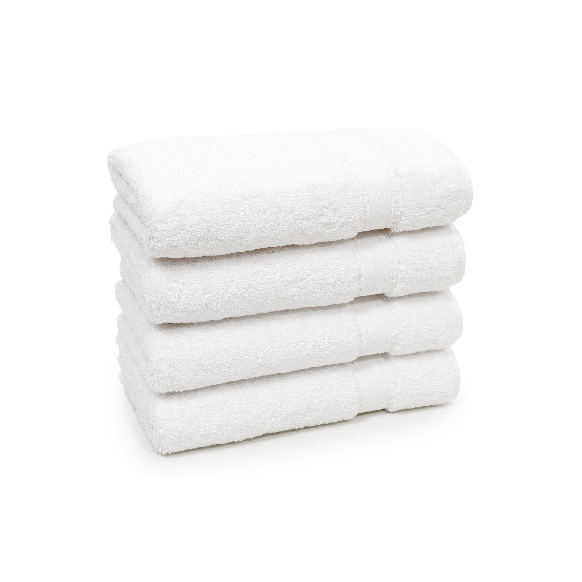Linum Home Textiles 4-pack Turkish Cotton Sinemis Terry Hand Towel Set, Whi