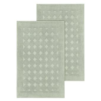 Linum Home Textiles 2-pack Turkish Cotton Sinemis Circle Design Bath Mat Set