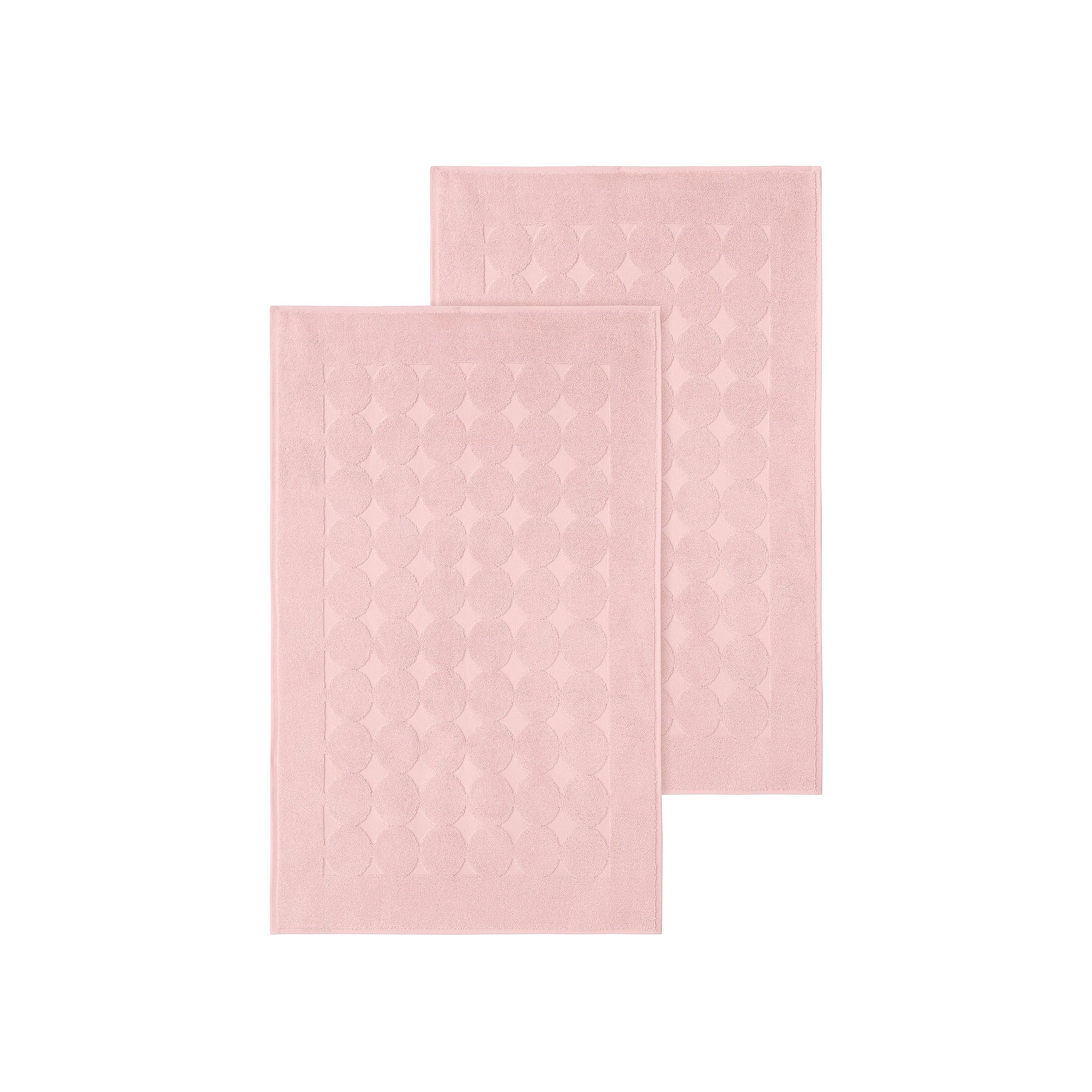 Linum Home Textiles 2-pack Turkish Cotton Sinemis Circle Design Bath Mat Se