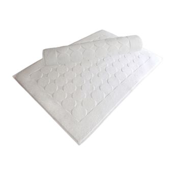 Linum Home Textiles 2-pack Turkish Cotton Sinemis Circle Design Bath Mat Set