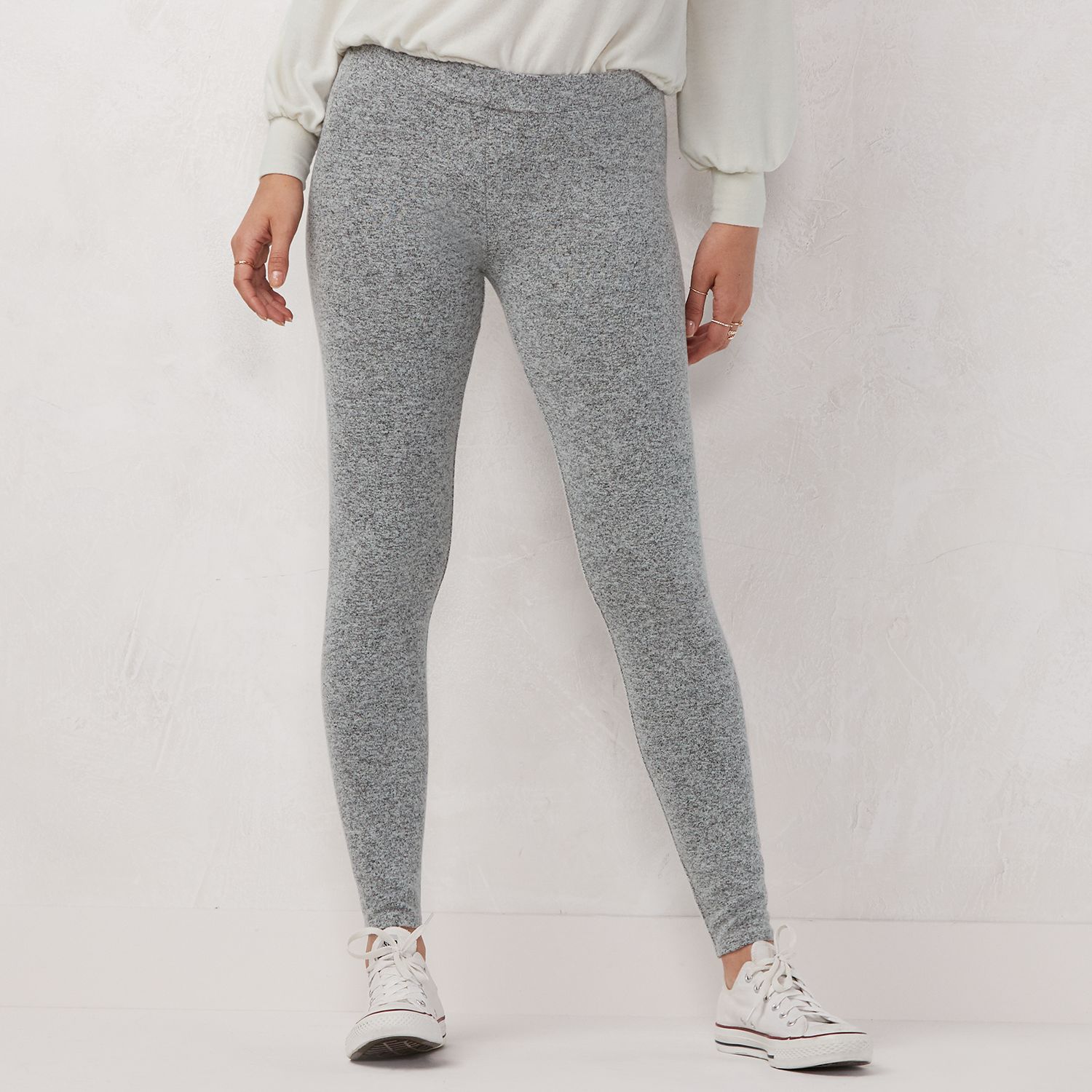 Women S LC Lauren Conrad Weekend Pull On Extra Soft Leggings   3446537 Light Gray