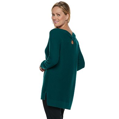 Women's ELLE™ Bow-Back Tunic Sweater