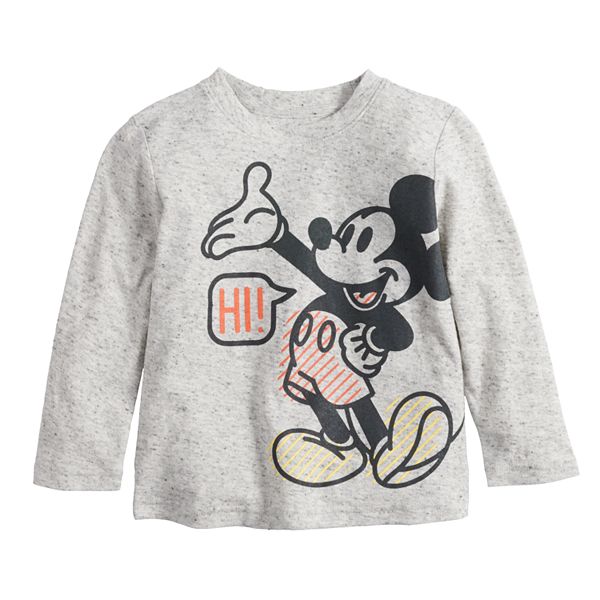 Disneys Mickey Mouse Baby Boy Hi And Bye Front And Back Graphic Tee By