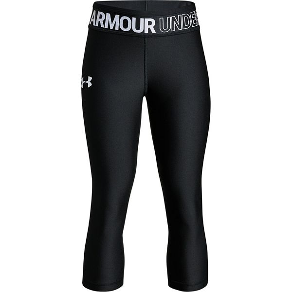 Details about   NWT Girls Under Armour Capri Tights  Leggings Black Size Youth Small 