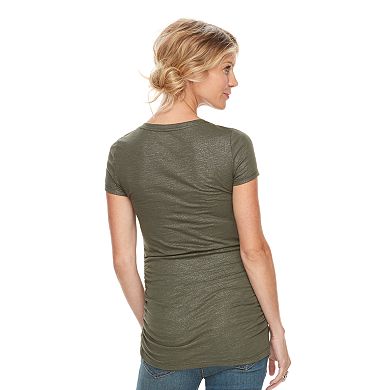Maternity a:glow Essential Ruched V-Neck Tee