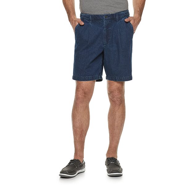 Men's Croft & Barrow® Classic-Fit Flex-Tab Pleated Denim Shorts