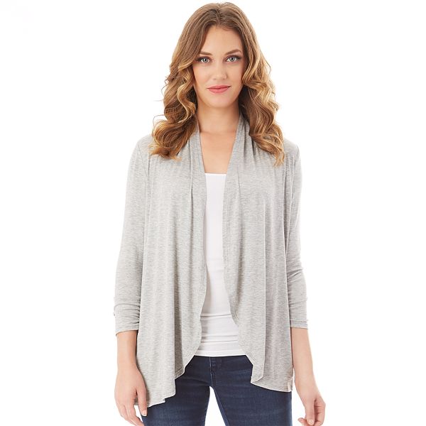 Womens Apt 9® Ruched Sleeve Open Front Cardigan 9956