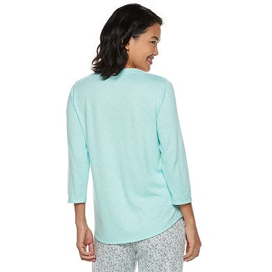 Women's Croft & Barrow® Whisper Luxe V-neck Pajama Tee