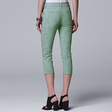 Women's Simply Vera Vera Wang Jacquard Twill Capris