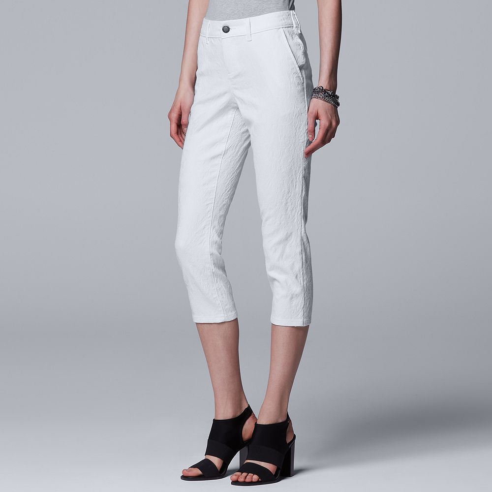 Women's Simply Vera Vera Wang Jacquard Twill Capris