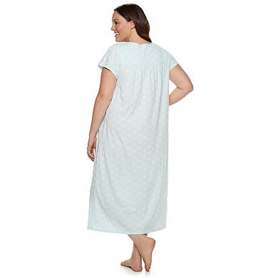 Plus Size Croft & Barrow® Smocked Long Nightgown