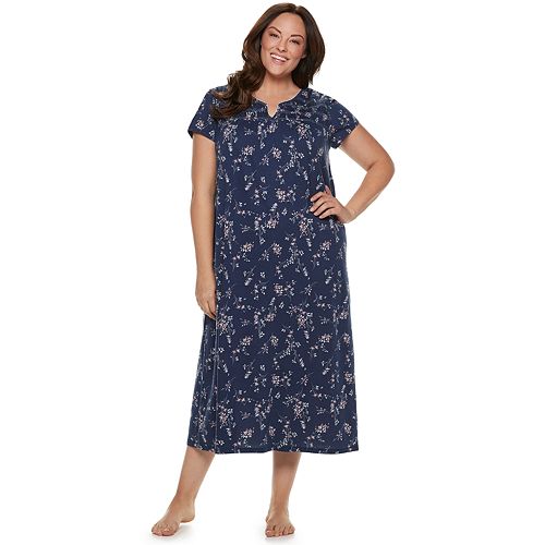 Plus Size Croft & Barrow® Smocked Long Nightgown
