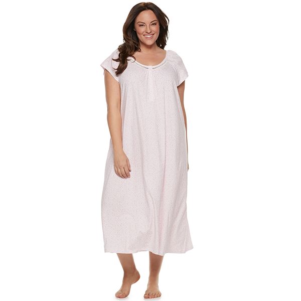 Plus Size Croft & Barrow® Printed Lace Nightgown