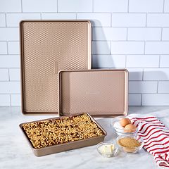 Anolon Bakeware With Silicone Grips 2pc 10x15 Cookie Pan And 11x17 Cookie  Pan Bronze : Target