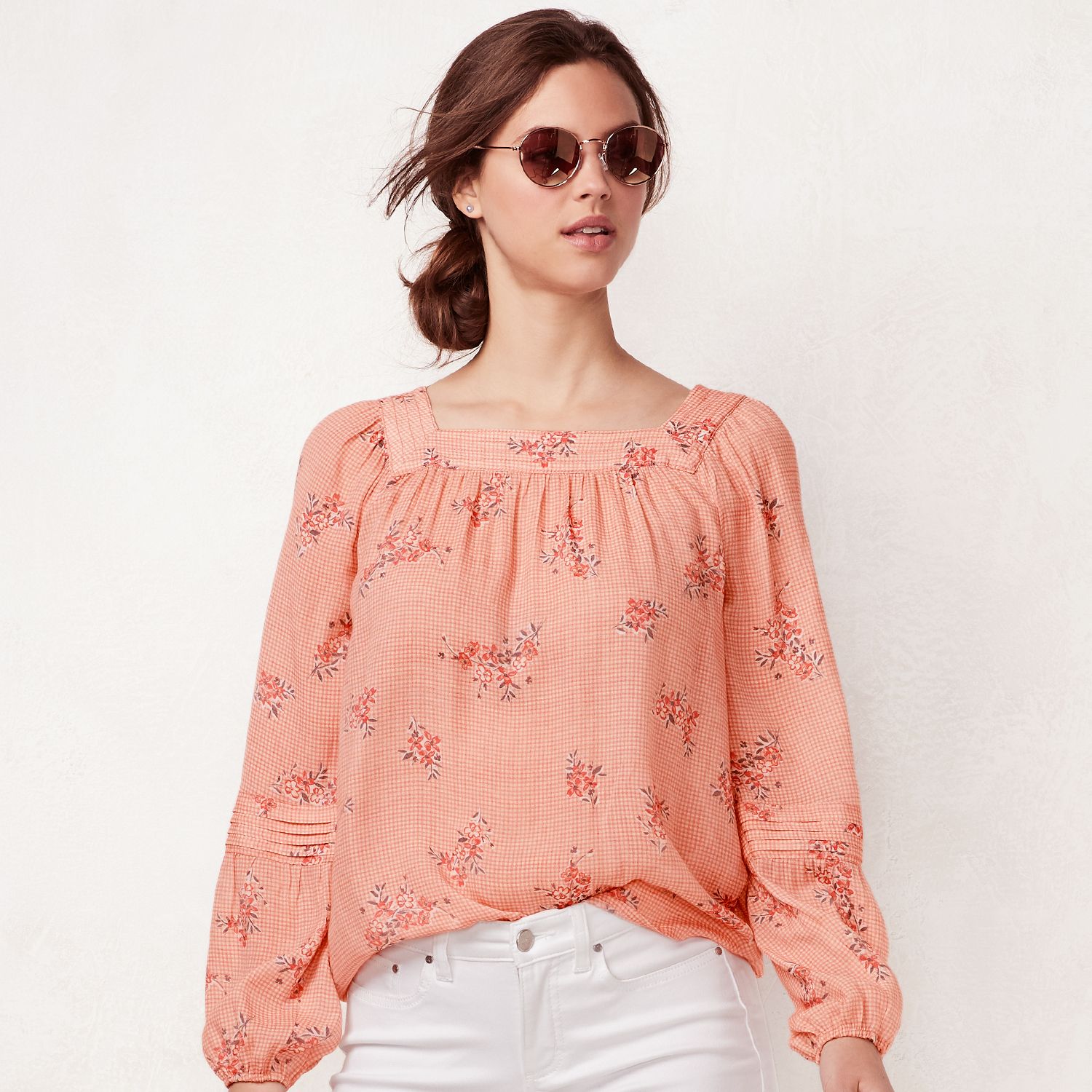 kohls womens peasant tops