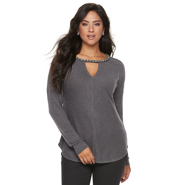 Women's Jennifer Lopez Cutout Dolman Top