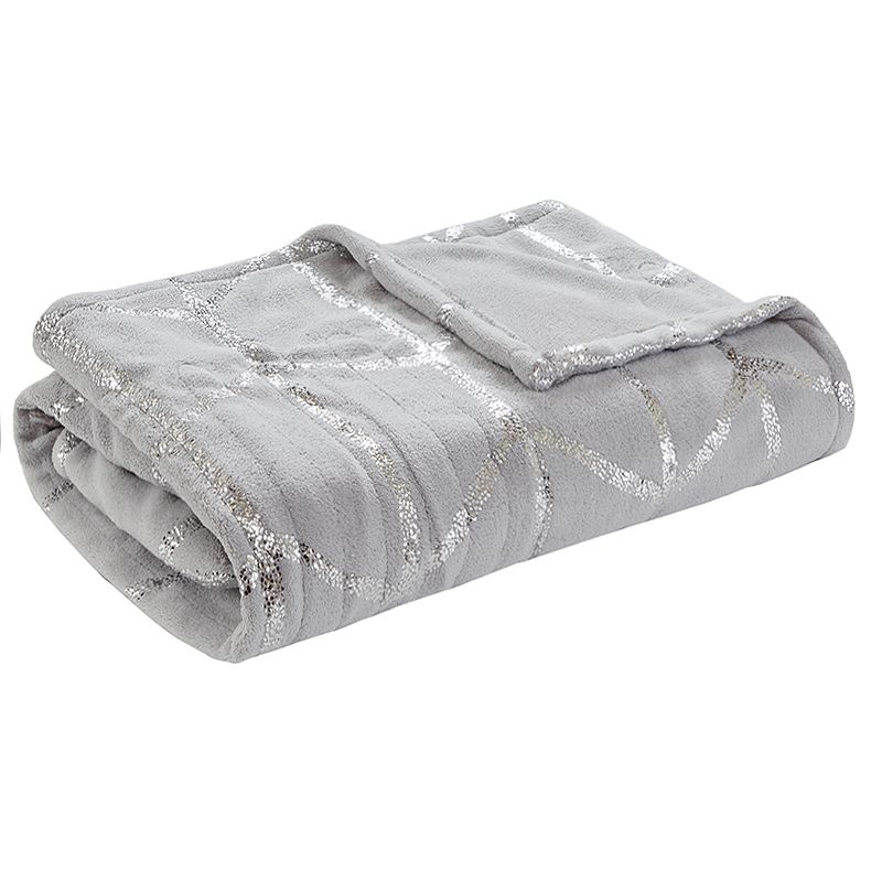 True North by Sleep Philosophy Khloe Metallic Print Electric Heated Throw B