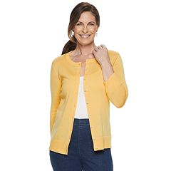 Womens Yellow Cardigan Sweaters Tops Clothing Kohl S