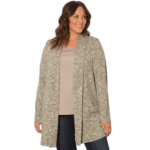 red snap cardigan