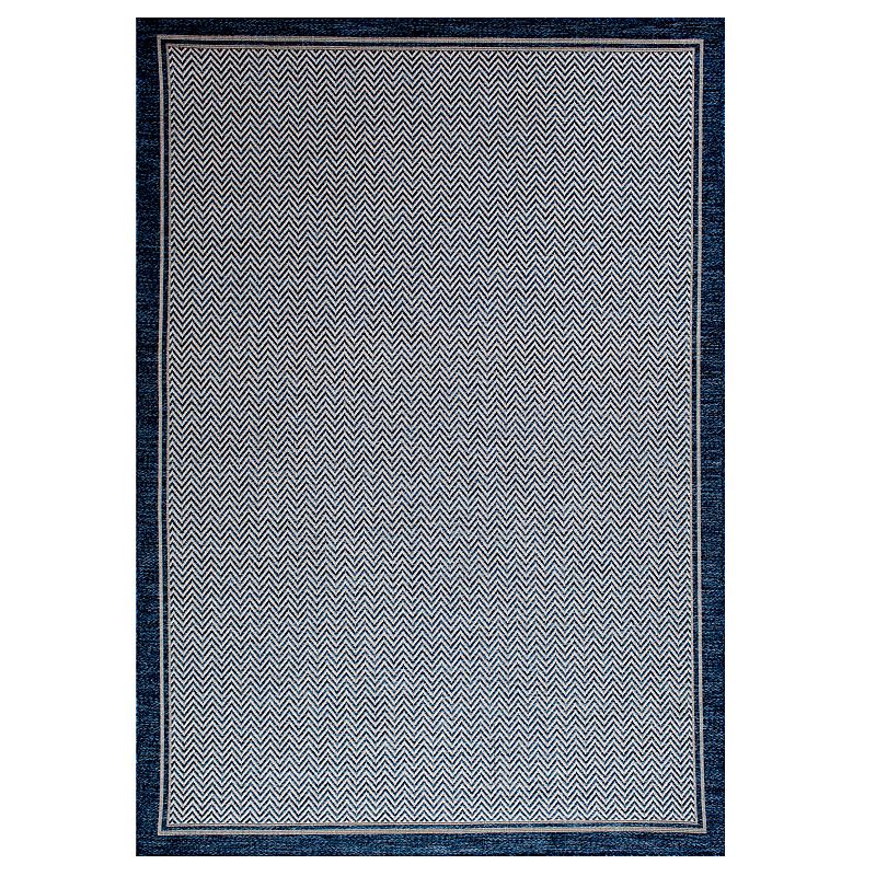 Loomaknoti Dunedin Flat-woven Area Rug, Blue, 8X10 Ft