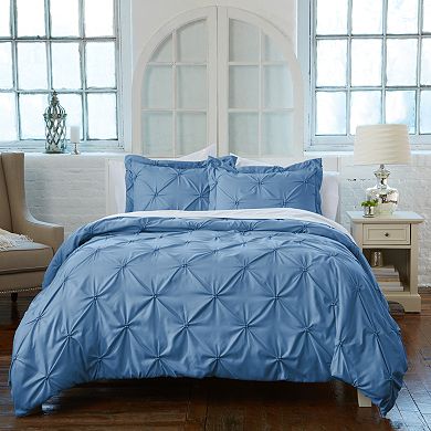 Great Bay Home Analia Pintuck Duvet Cover Set