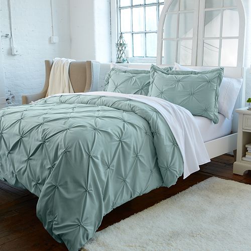 Great Bay Home Analia Pintuck Duvet Cover Set