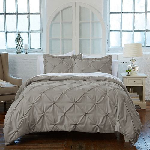 Great Bay Home Analia Pintuck Duvet Cover Set