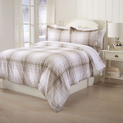 Great Bay Home Cotton Flannel Printed Duvet Cover