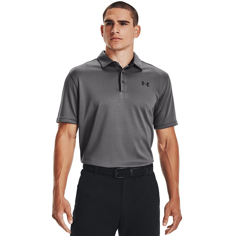 UPC 190085448610 product image for Men's Under Armour Tech Polo, Size: XXL, Grey Black | upcitemdb.com