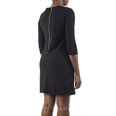 Women's Nina Leonard Crepe Trapeze Dress