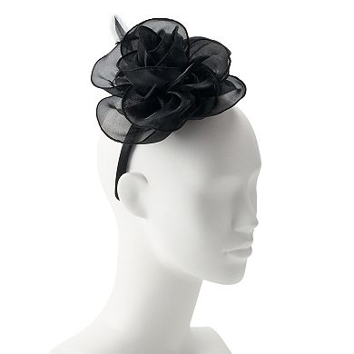 Scala Metallic Organza Fascinator Headband