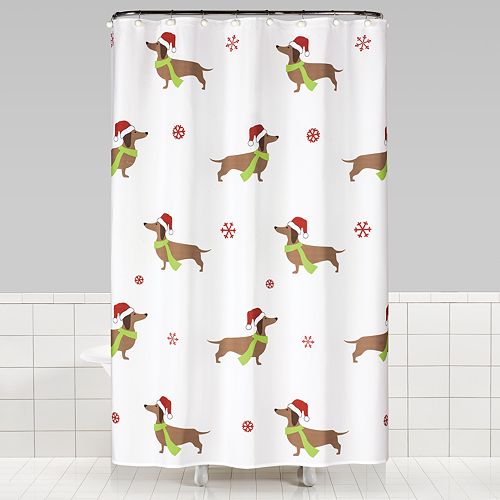 Saturday Knight Ltd Dachshund Christmas Shower Curtain