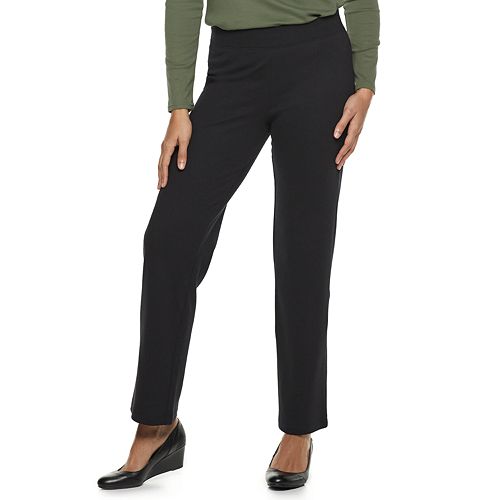 Women's Croft & Barrow®Pull-On Fleece Straight-Leg Pants