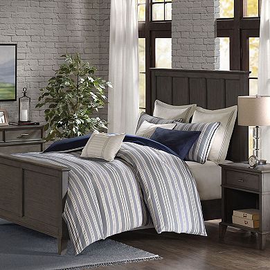 Madison Park Signature Farmhouse Oversized Comforter Set with Shams and Decorative Pillows