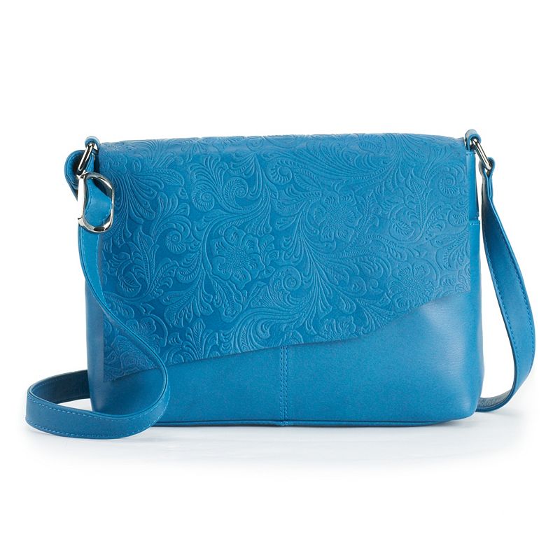 ili Cheyenne Leather Crossbody Bag, Blue