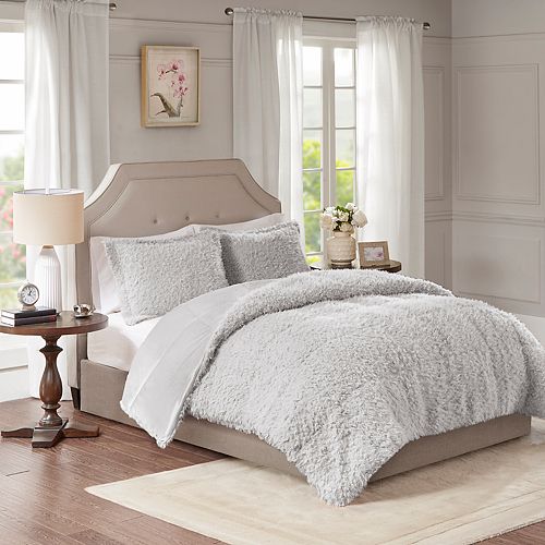 Madison Park Nova Faux Mohair Faux Mink Comforter Set